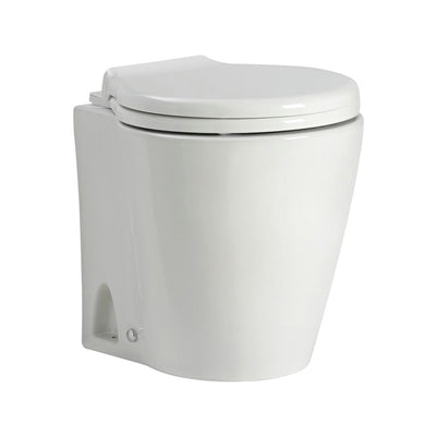 WC SILENT Slim elektrisk marintoalett — 12V eller 24V (kompakt, automatisk skyling)