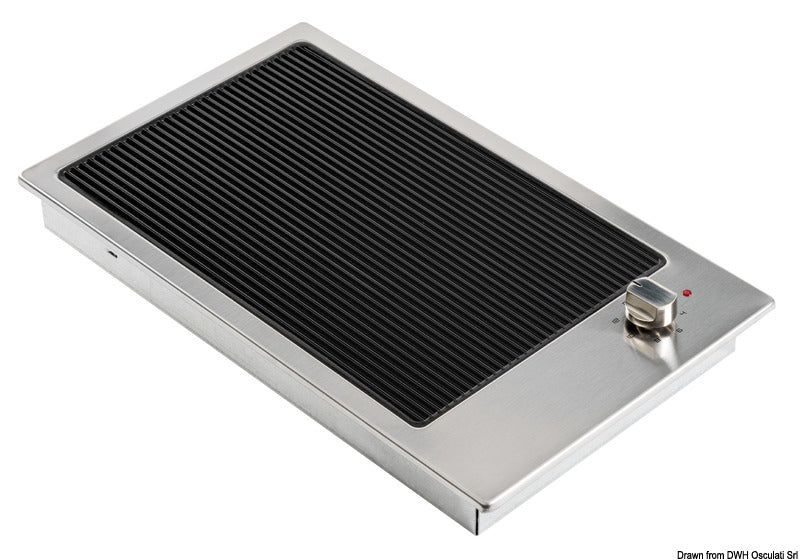 Electric barbecue with ceramic glass top