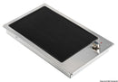 Electric barbecue with ceramic glass top