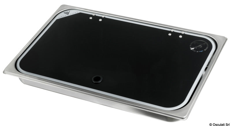 Cooktops with steel glass lid