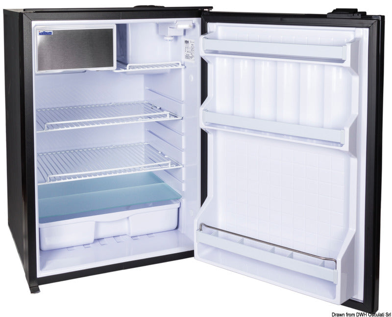 Isotherm refrigerator with hermetic Secop compressor, maintenance-free, 130 l - silver door