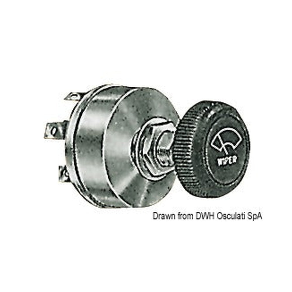 Two-speed windshield wiper control switch