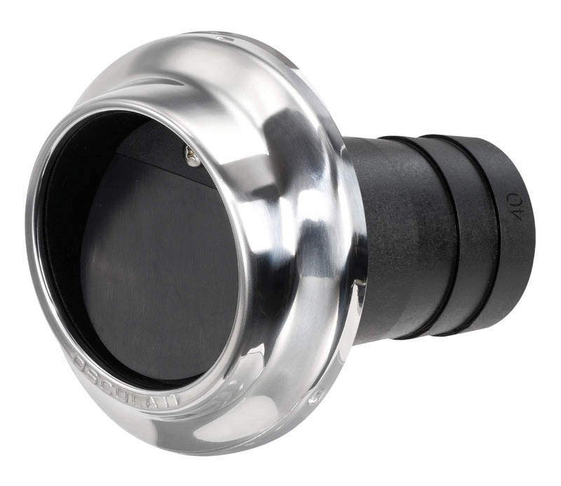 Technopolymer and stainless steel exhaust pipe scuppers with check valve