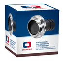 Technopolymer and stainless steel exhaust pipe scuppers with check valve