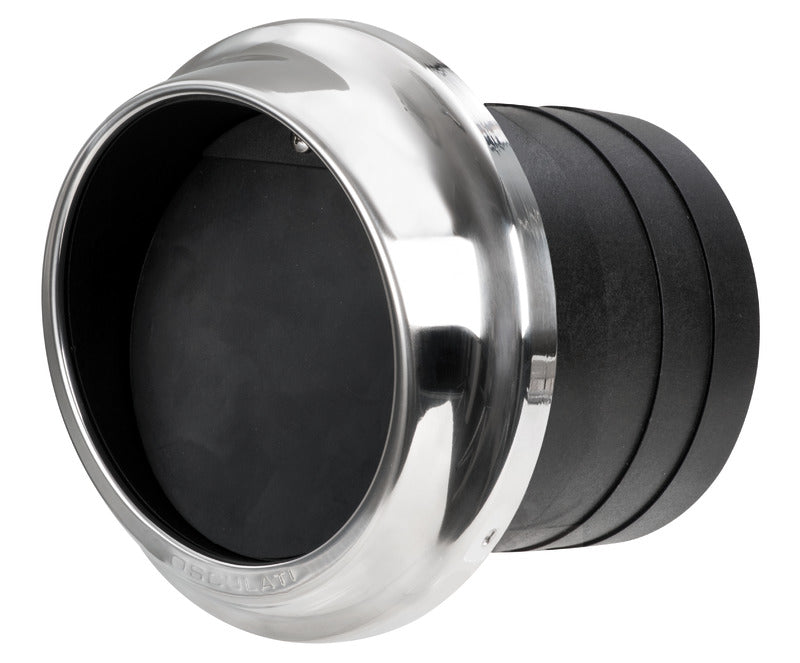 Technopolymer and stainless steel exhaust pipe scuppers with check valve