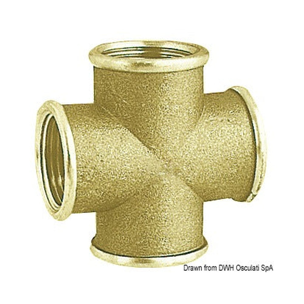 Cross T brass joint (all female outlets)