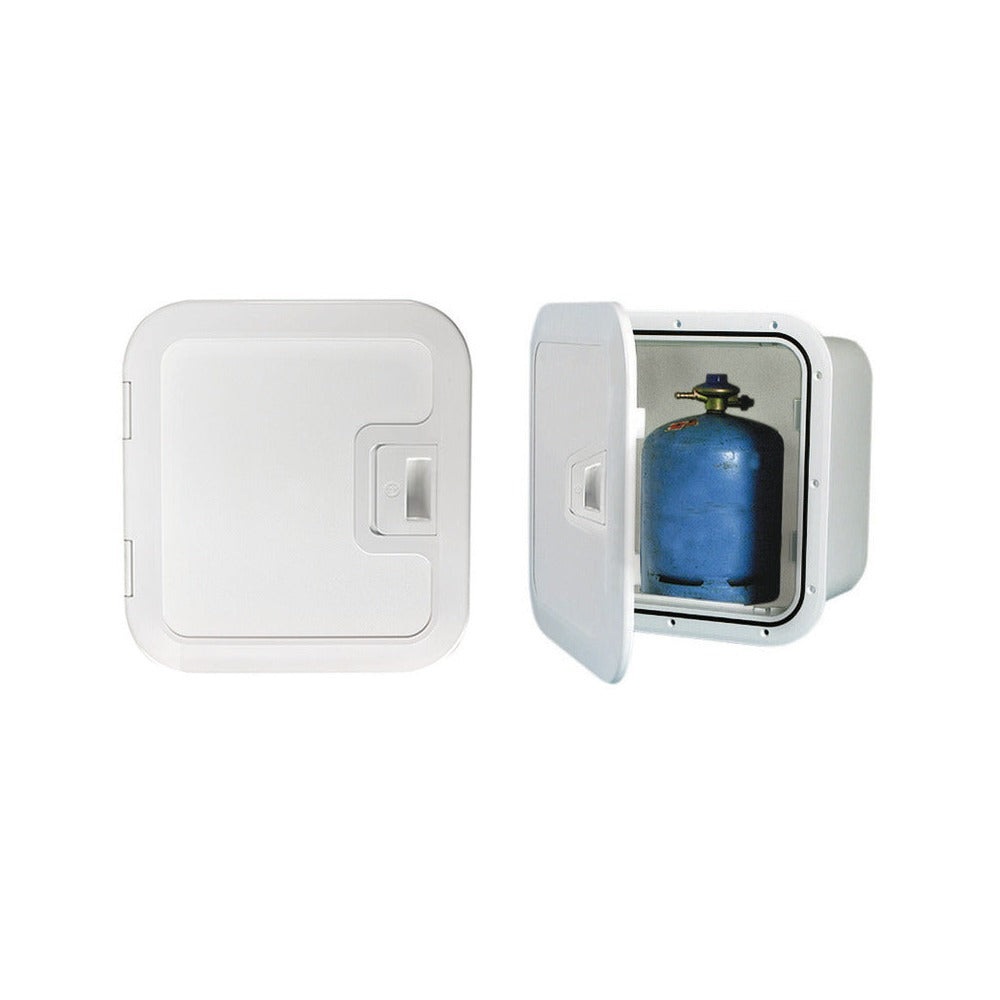 Plastic locker suitable for housing gas bottles (i