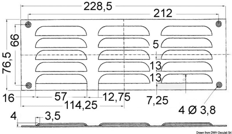 Rectangular Louvred Vents