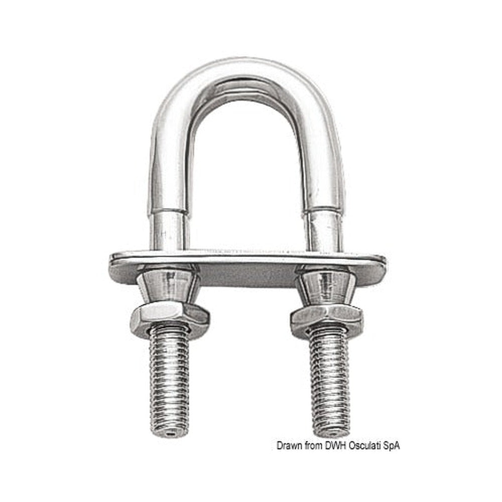 U-bolt with self-gripping safety nut
