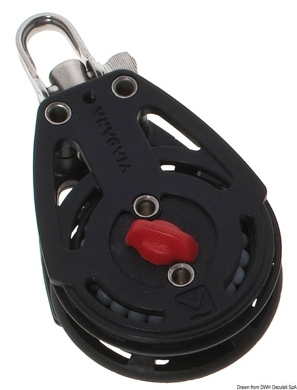 VIADANA-komposiittimateriaalista valmistettu kuulalaakerin räikkälohko vinsseihin