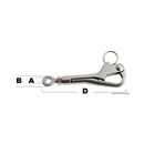 Pelican hook shackle for openable guardrails