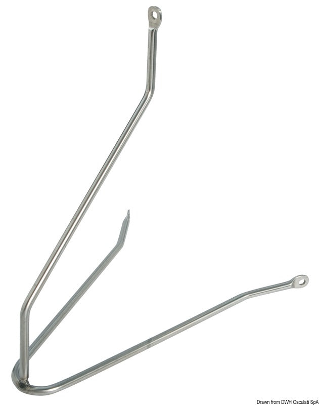 Mast steps made of 6 mm round bars