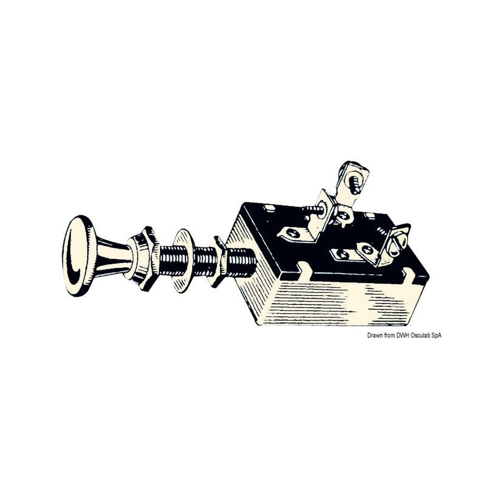 3-position switch with chromed brass plate