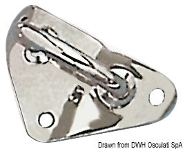 Ruostumattomasta teräksestä valmistettu spinaakkeritangon kiinnitys