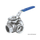 3-way ball valve female/female/female