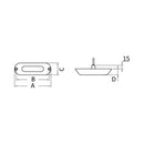 Underwater LED light for gangplanks, upper sterns 