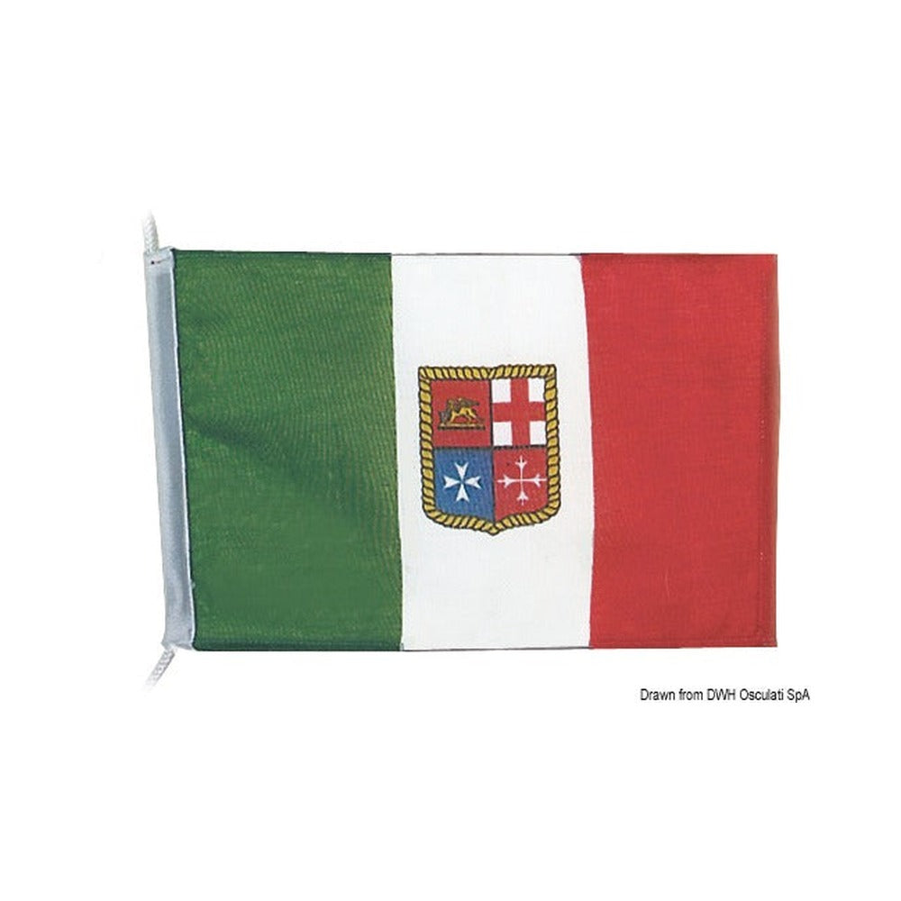 Italian ensign made with light polyester
