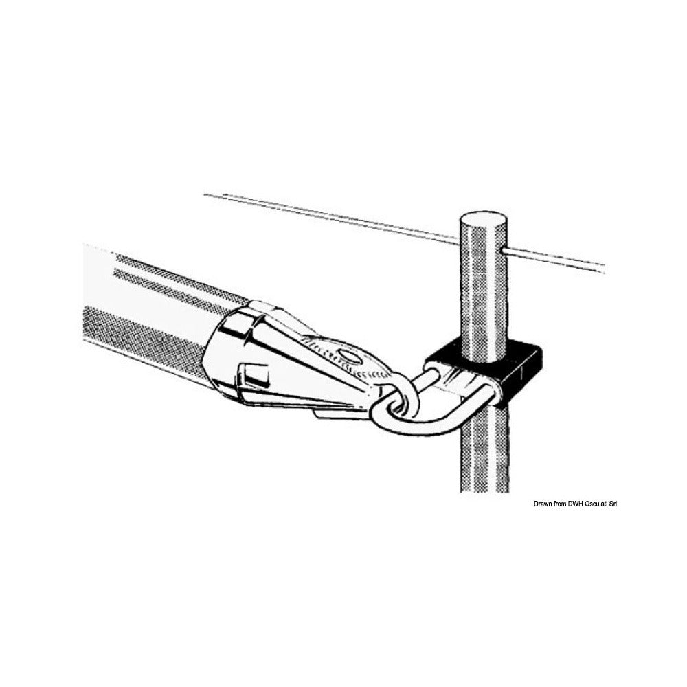 Spinnaker pole U bolt.