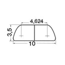 Semi-round profile made of mirror polished AISI 31