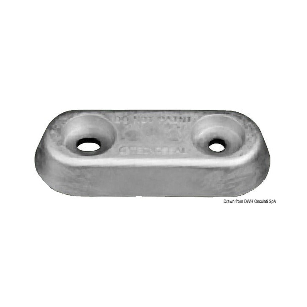Vetus-type anode for rudder or flaps
