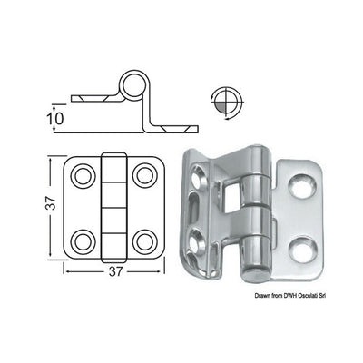 2-mm overhang hinges