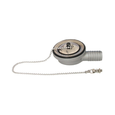 Drain with 5° inclination horizontal outlet, plug 
