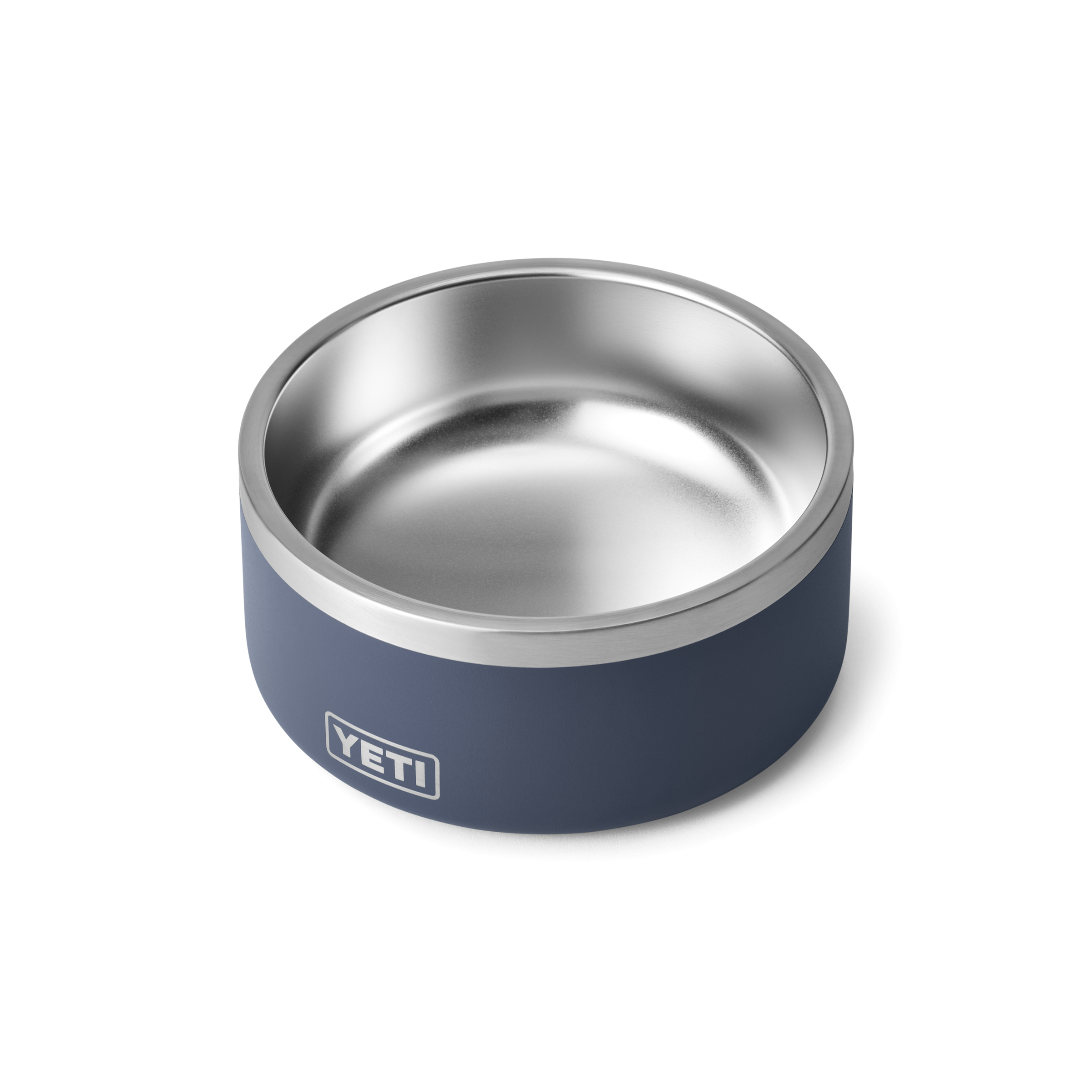 YETI Boomer 4 Dog Bowl Navy three-quarter view