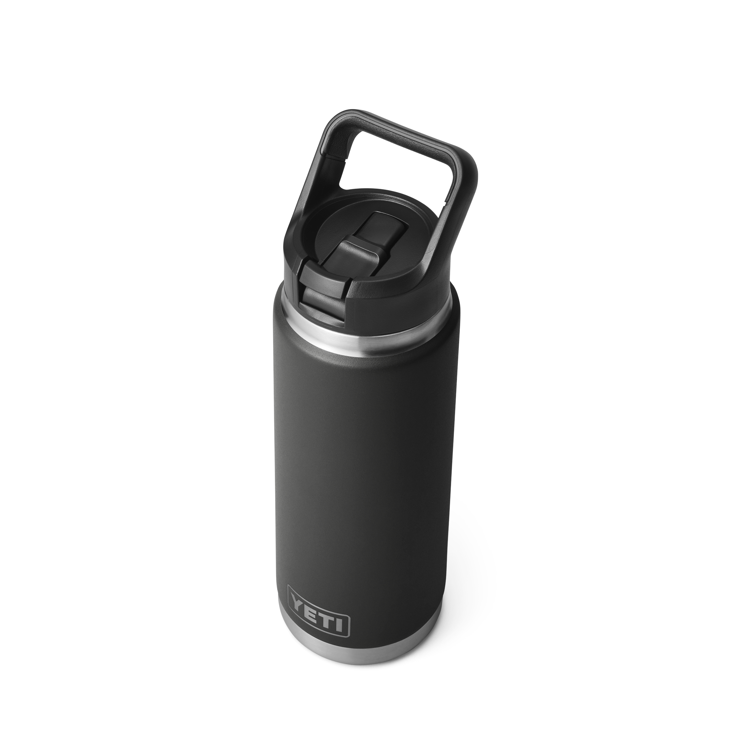 YETI Rambler 26 oz Straw Bottle Black front view primary b
