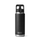 YETI Rambler 26 oz Straw Bottle Black front view up
