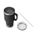 YETI Rambler 35 oz Straw Mug 2.0 Black three-quarter view no lid