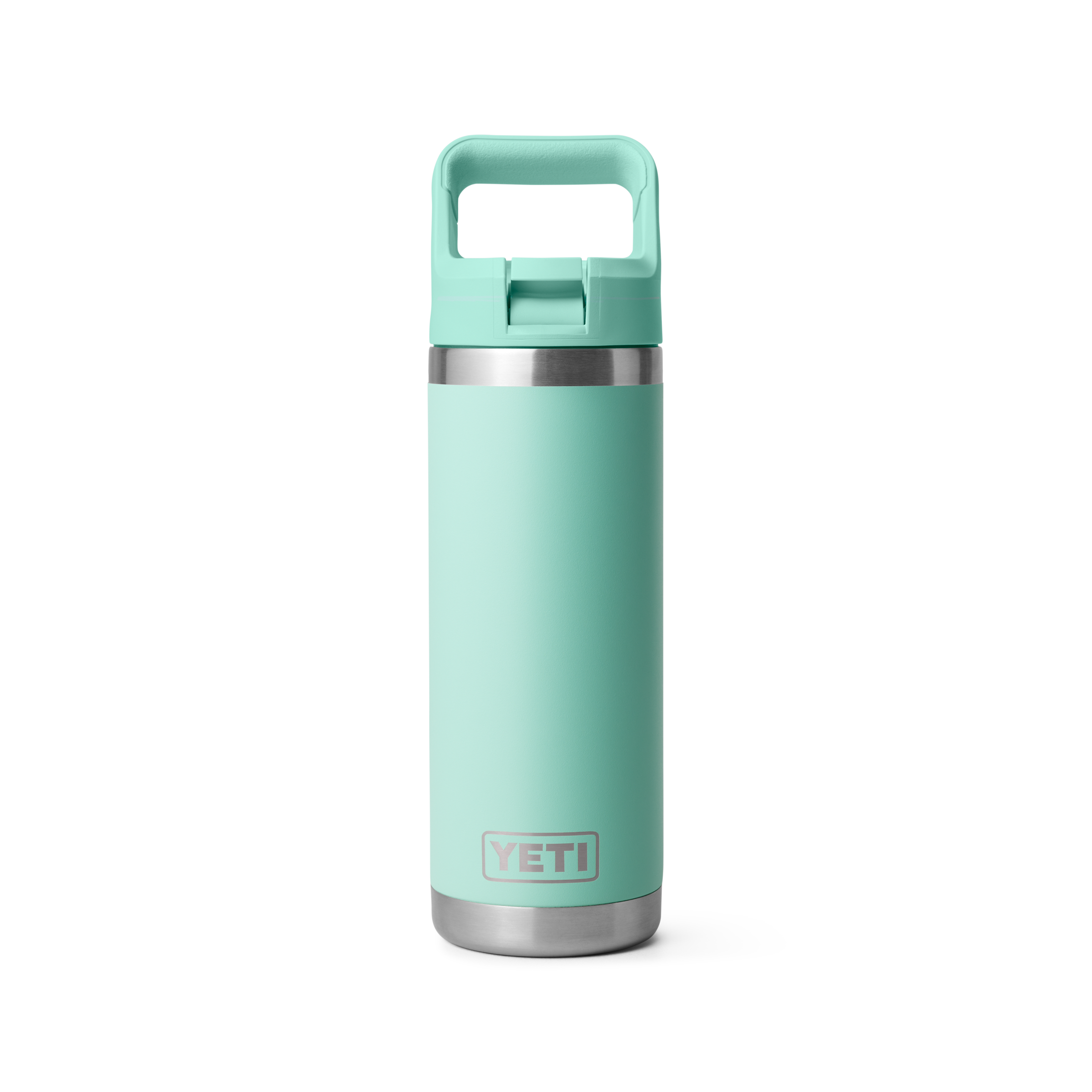 YETI Rambler 18 oz C Straw Bottle Seafoam front view primary b