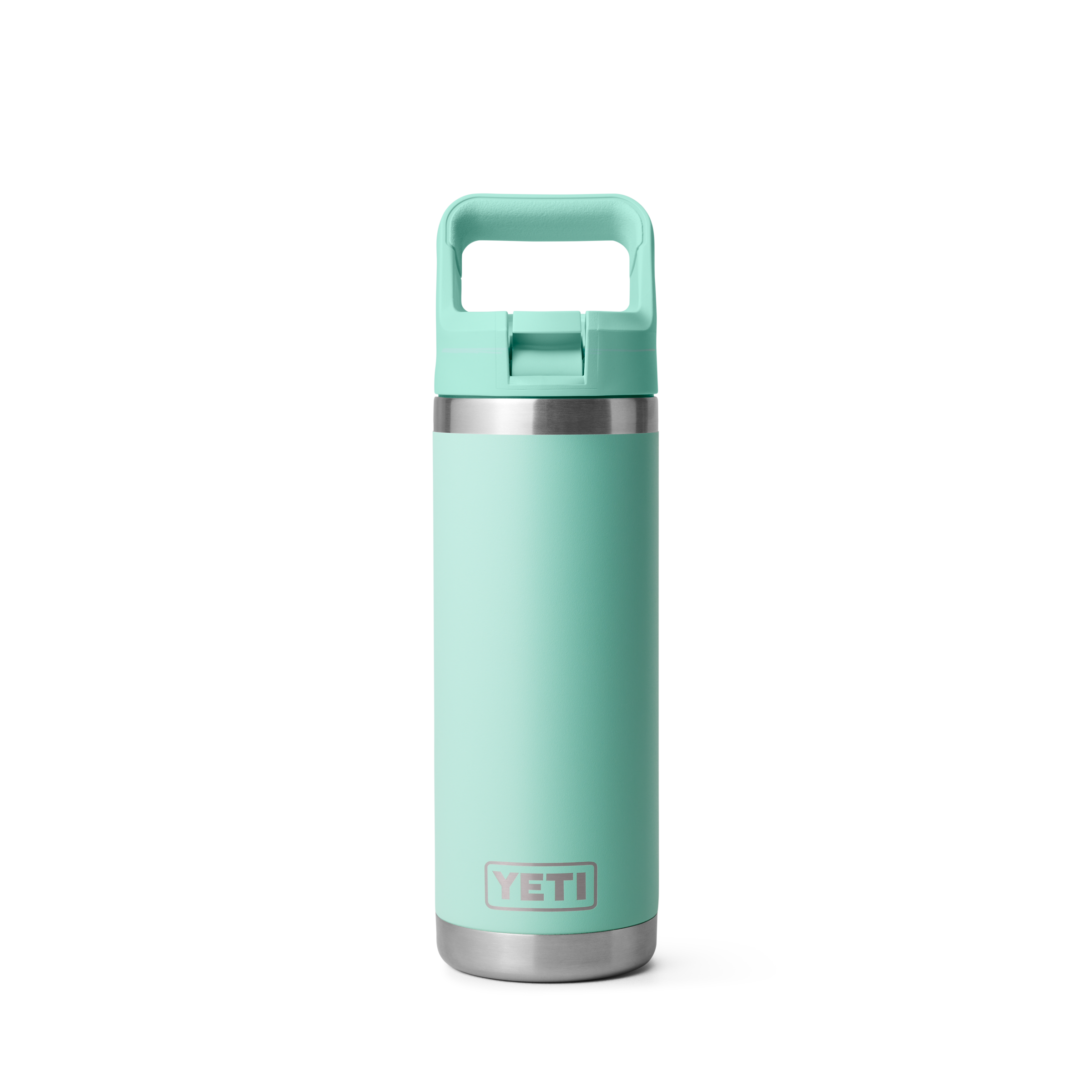 YETI Rambler 18 oz C Straw Bottle Seafoam front view primary a
