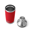 YETI Yonder 20 oz Shaker Bottle Rescue Red three-quarter view no lid