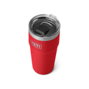 YETI Rambler 20 oz STK MS Rescue Red three-quarter view
