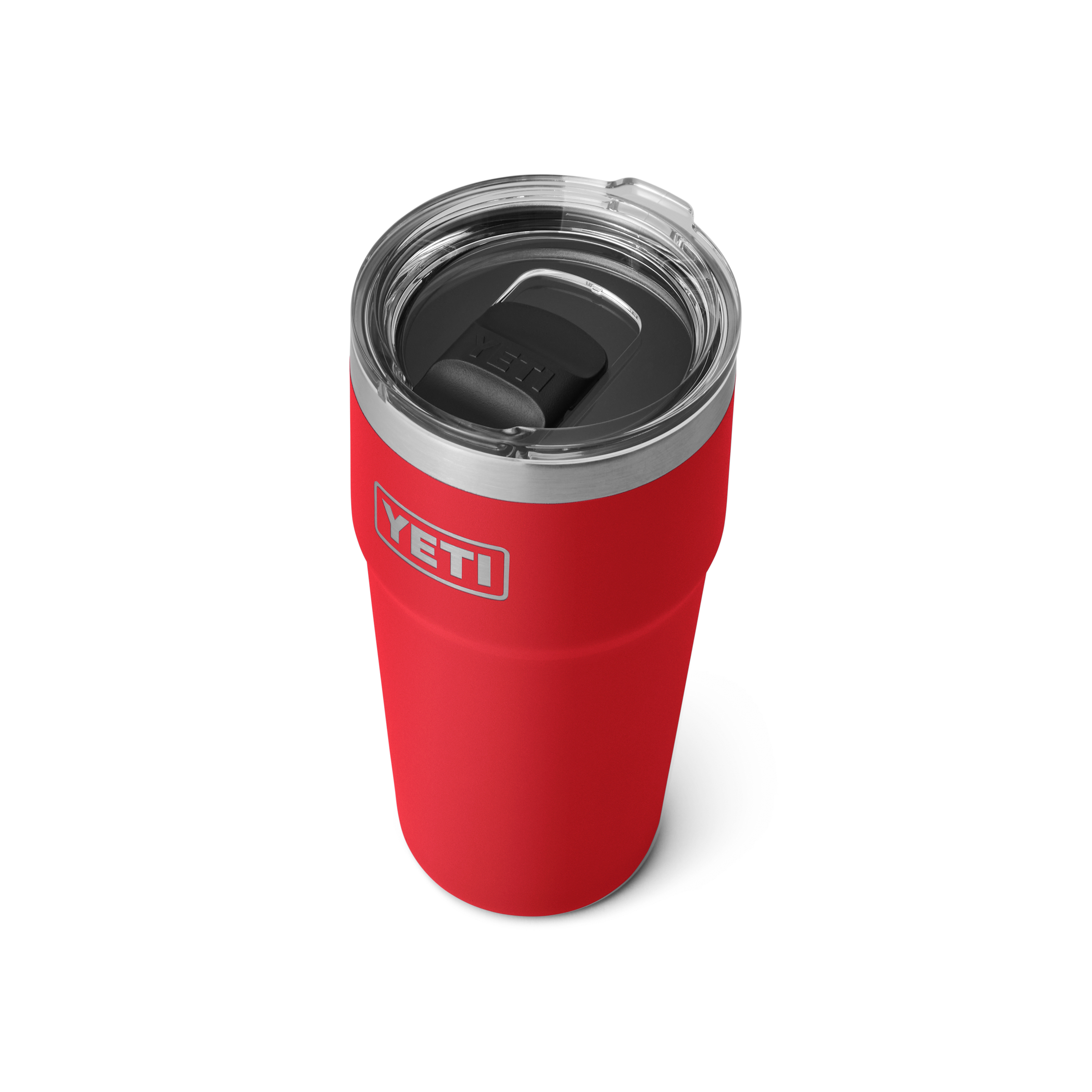YETI Rambler 20 oz STK MS Rescue Red three-quarter view