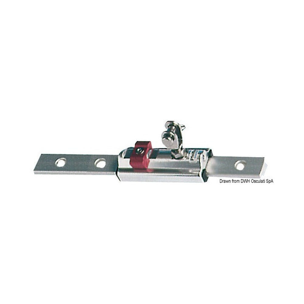 Adjustable sliding travellers suitable for hull aw