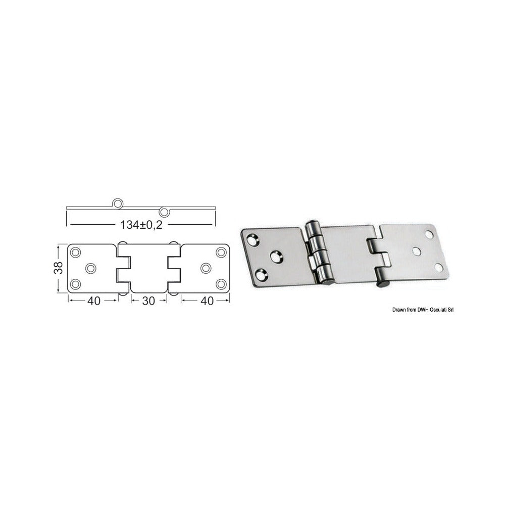 2-mm overhang hinges