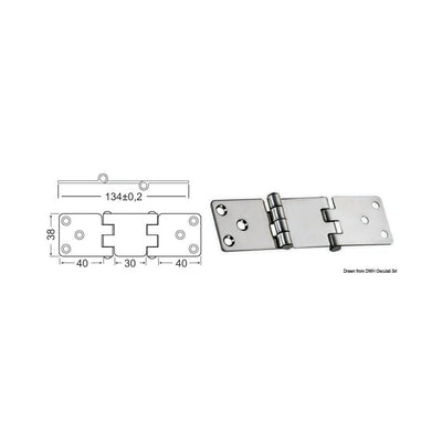 2-mm overhang hinges