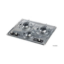 Stainless steel flush mount hob unit