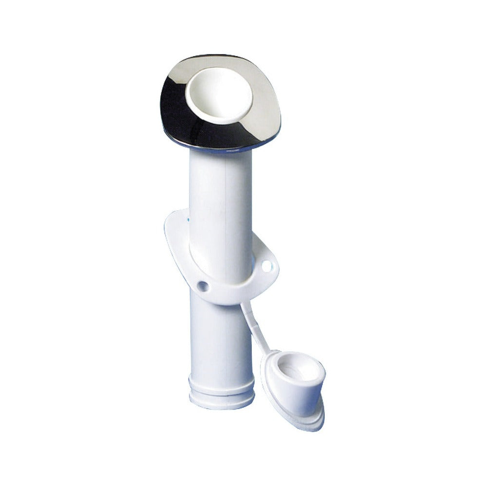 Recess-fit fishing rod holder with stainless steel