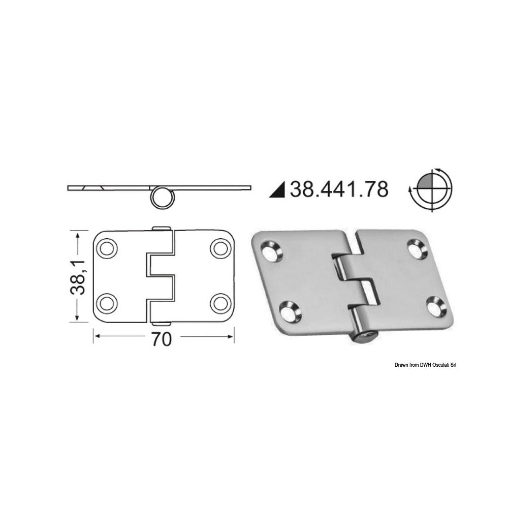 Hinges 2 mm thickness