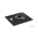 Gas hob with pyroceram burners