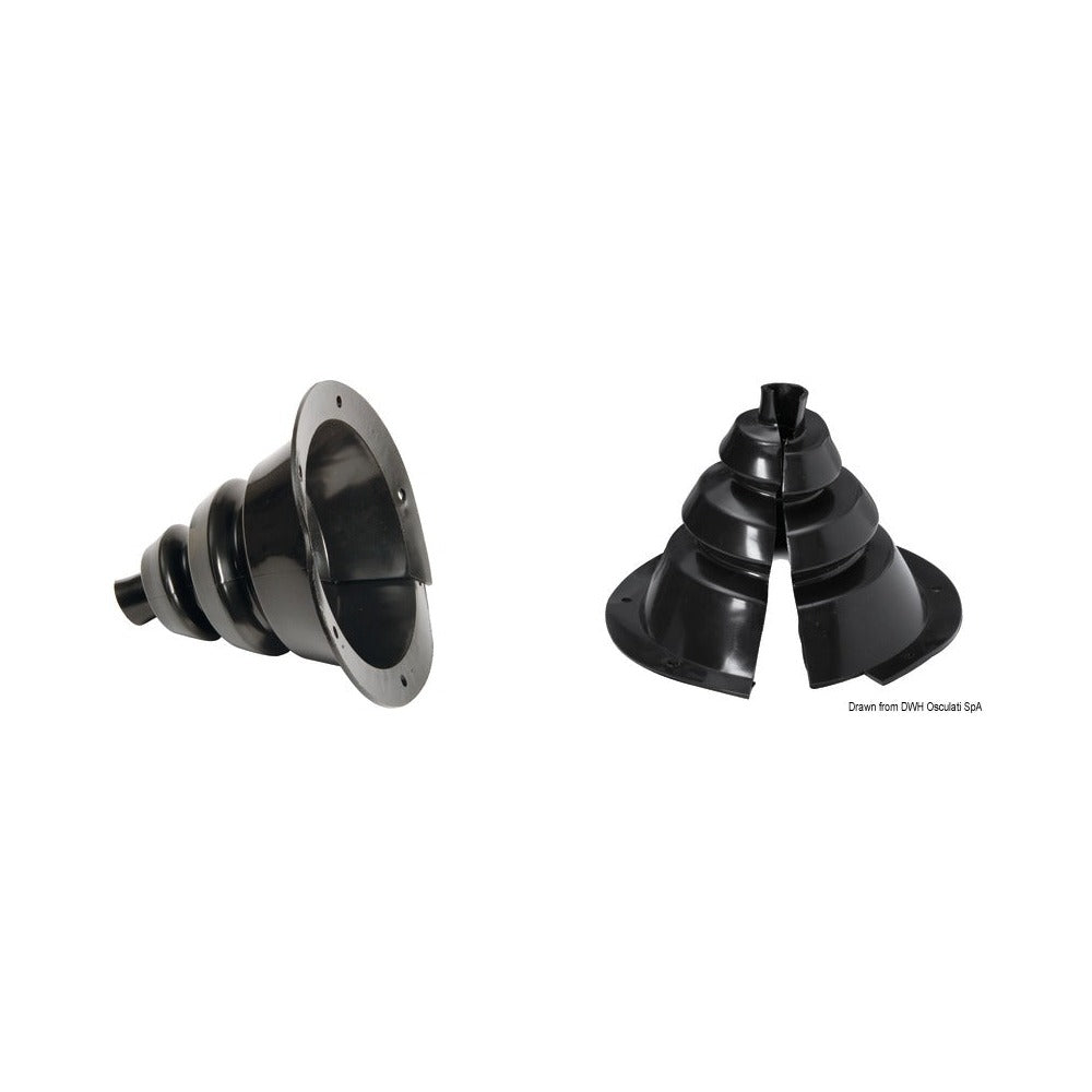 Openable fairlead bellows