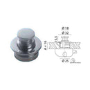 Knob with chromed brass ring