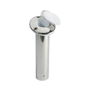 Recess-fit fishing rod holder with watertight cap 
