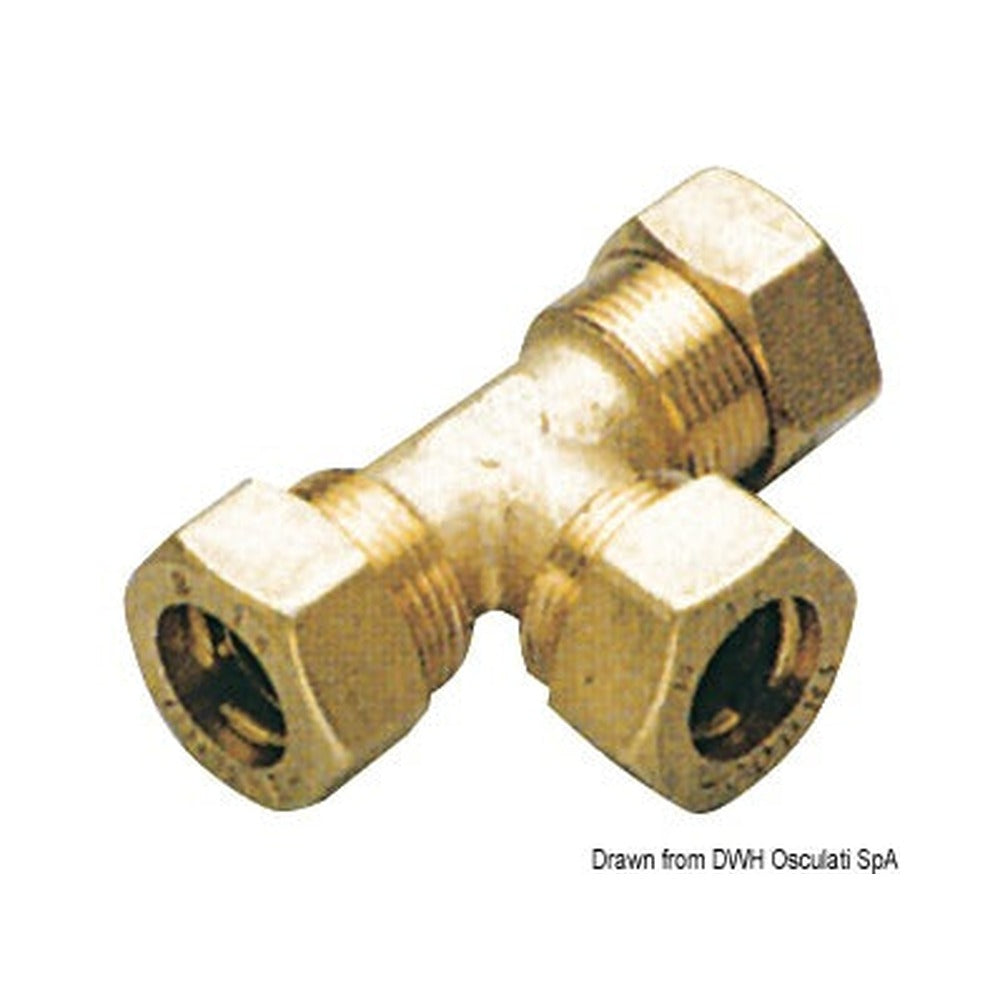 Brass compression joints for cooper pipe with “0” 
