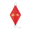 Blown polyethylene buoys with through-rod