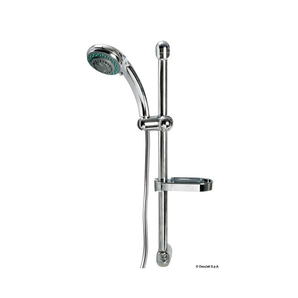 Shower heads, shower rails and accessories