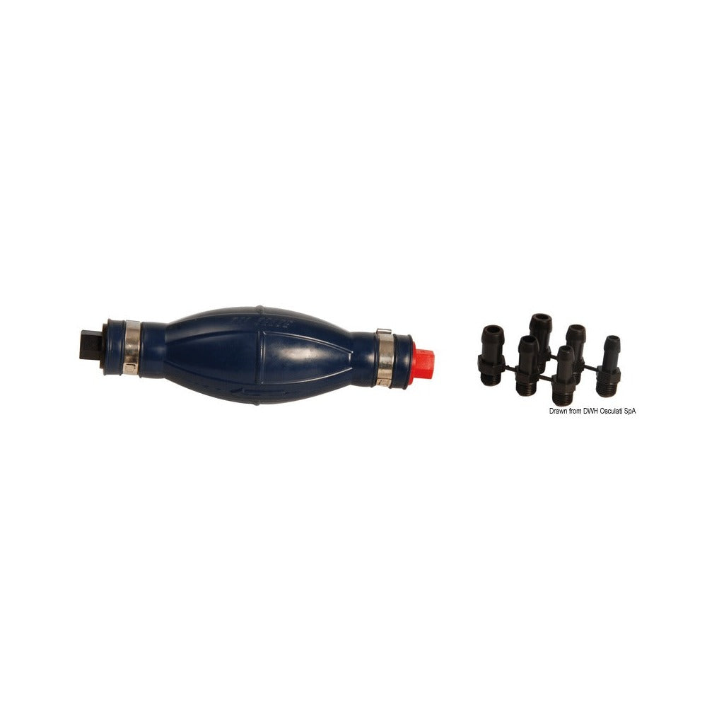 Fuel suction pump with multiple hose adapters