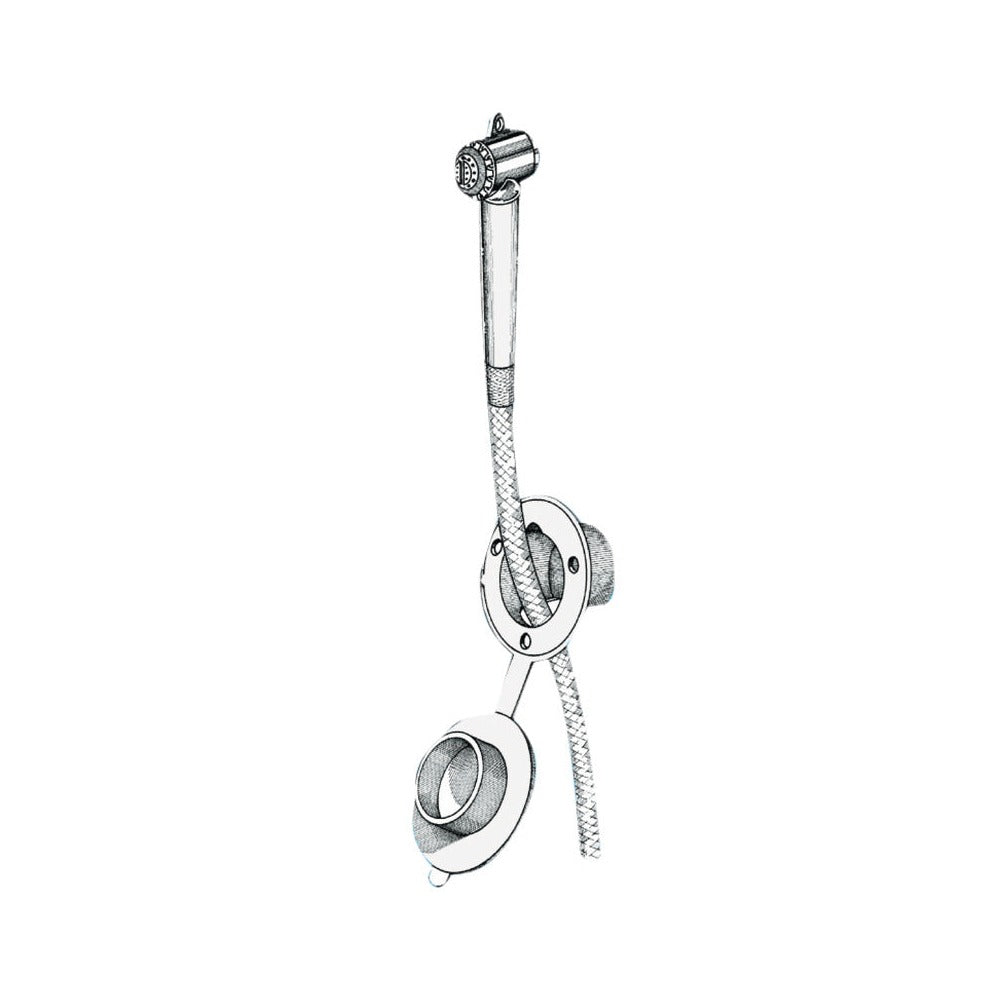 Deck shower with Mizar push-button shower head for